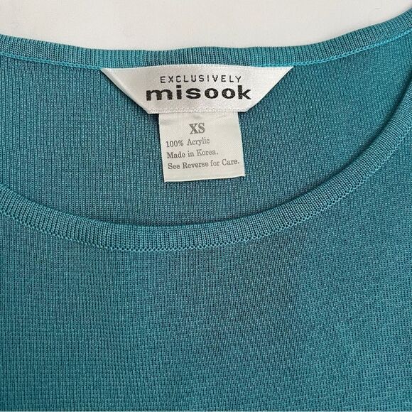 Misook Exclusively teal blue tank top women’s size XS - Picture 2 of 4